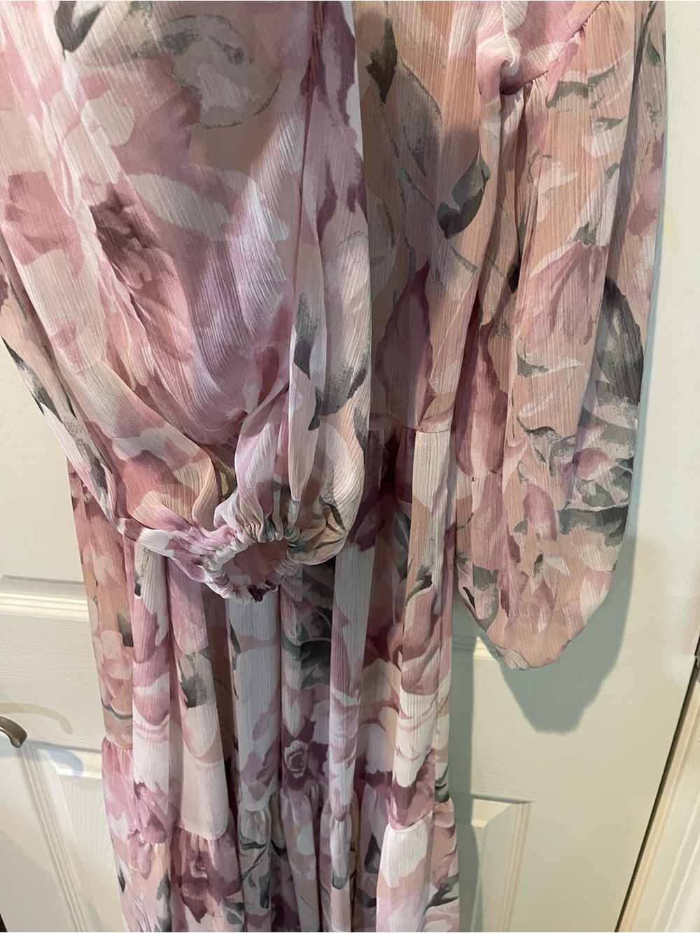 H&M Pink Floral Pleated Midi Dress - Picture 7 of 10
